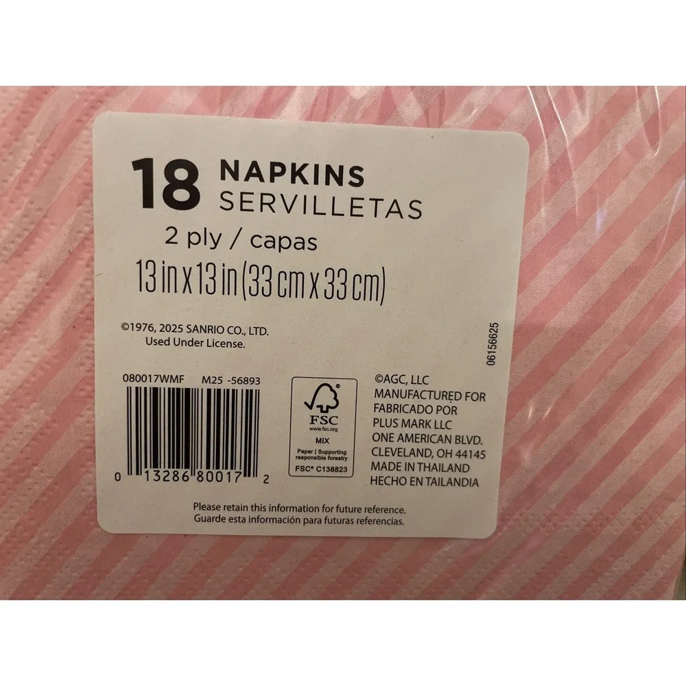 Hello Kitty Christmas Holiday Party Large Tablecloths Pink Napkins‎ Sanrio